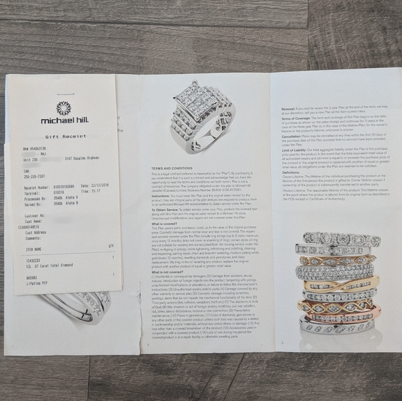 Diamond Promise Ring (with lifetime care plan) - Picture 4 of 5